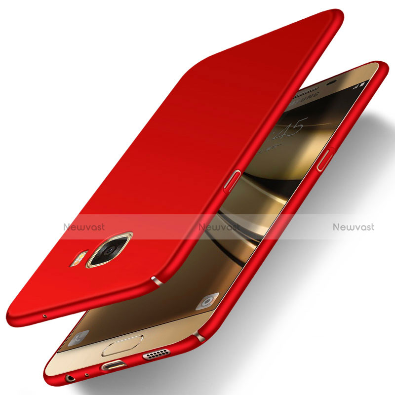 Hard Rigid Plastic Matte Finish Snap On Cover M01 for Samsung Galaxy C5 SM-C5000 Red