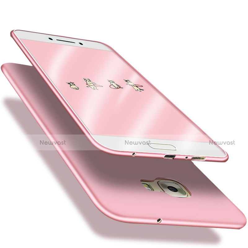 Hard Rigid Plastic Matte Finish Snap On Cover M01 for Samsung Galaxy C9 Pro C9000 Rose Gold