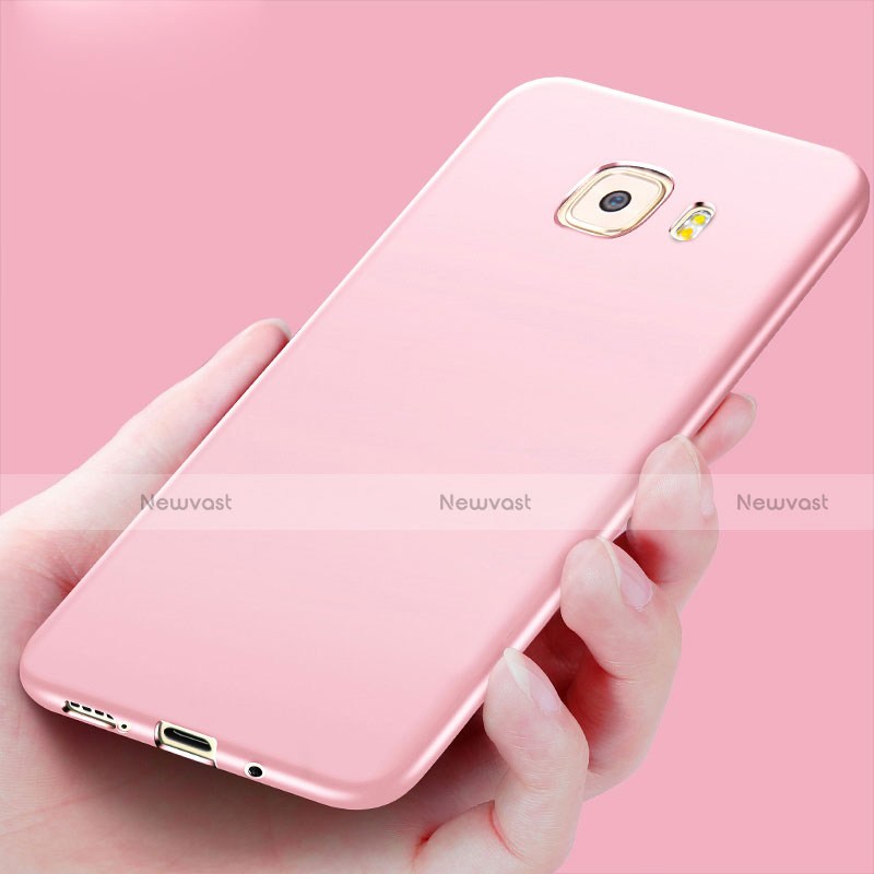 Hard Rigid Plastic Matte Finish Snap On Cover M01 for Samsung Galaxy C9 Pro C9000 Rose Gold