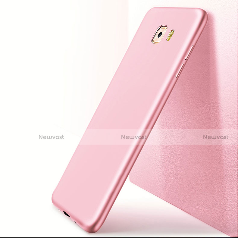 Hard Rigid Plastic Matte Finish Snap On Cover M01 for Samsung Galaxy C9 Pro C9000 Rose Gold