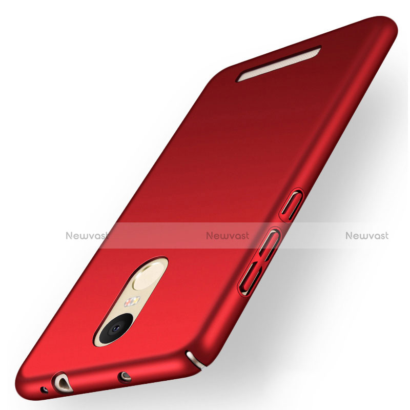 Hard Rigid Plastic Matte Finish Snap On Cover M01 for Xiaomi Redmi Note 3 Pro Red