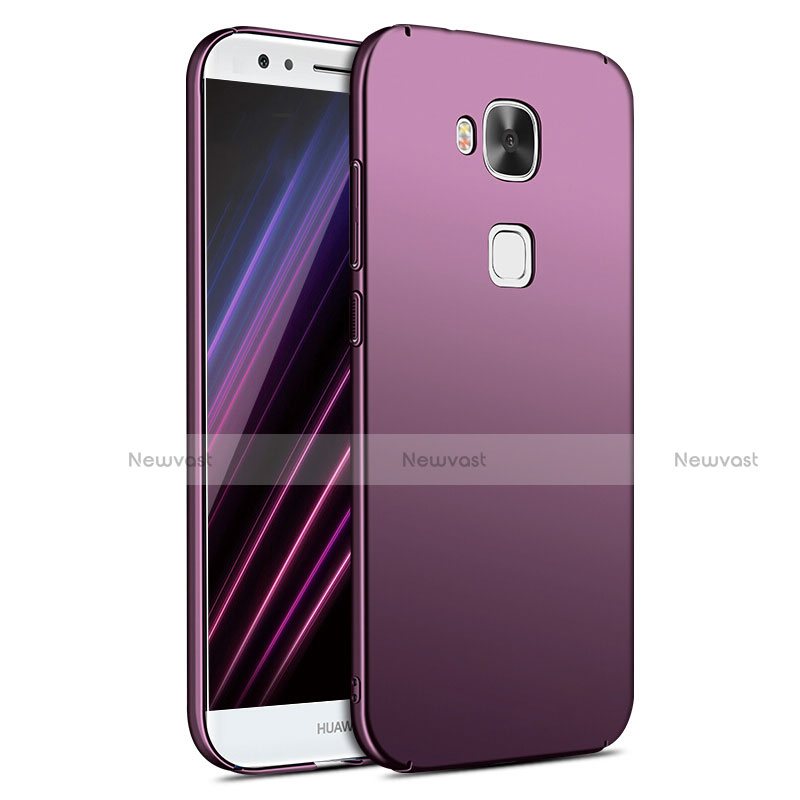 Hard Rigid Plastic Matte Finish Snap On Cover M02 for Huawei G7 Plus Purple