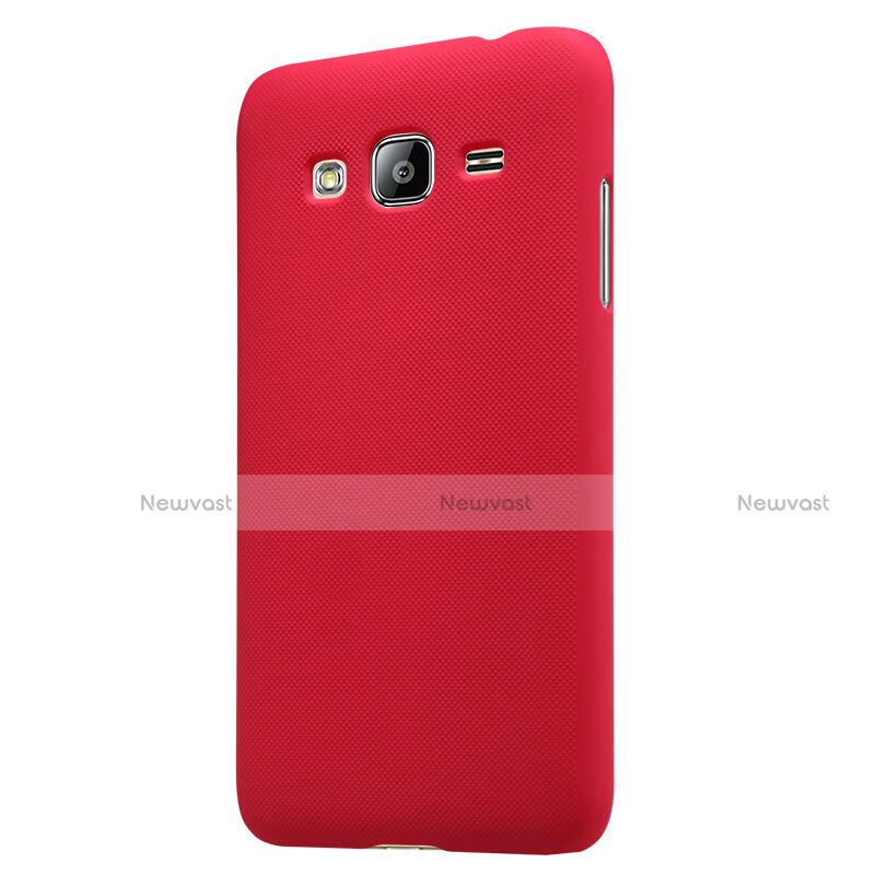 Hard Rigid Plastic Matte Finish Snap On Cover M02 for Samsung Galaxy J3 (2016) J320F J3109 Red