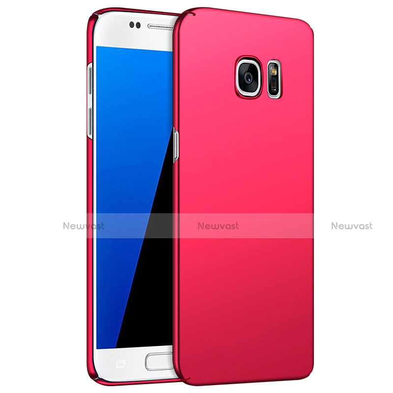 Hard Rigid Plastic Matte Finish Snap On Cover M02 for Samsung Galaxy S7 G930F G930FD Red