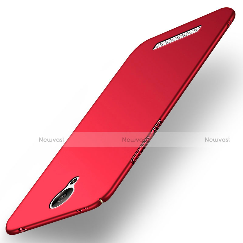 Hard Rigid Plastic Matte Finish Snap On Cover M02 for Xiaomi Redmi Note 2 Red