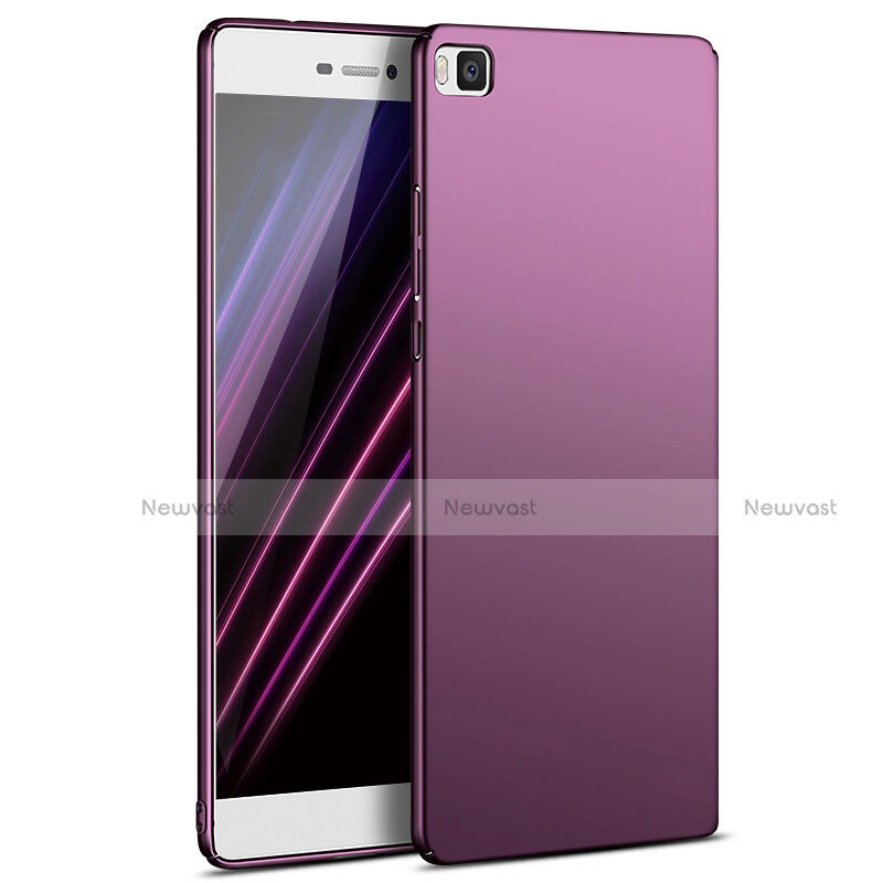 Hard Rigid Plastic Matte Finish Snap On Cover M03 for Huawei P8 Purple