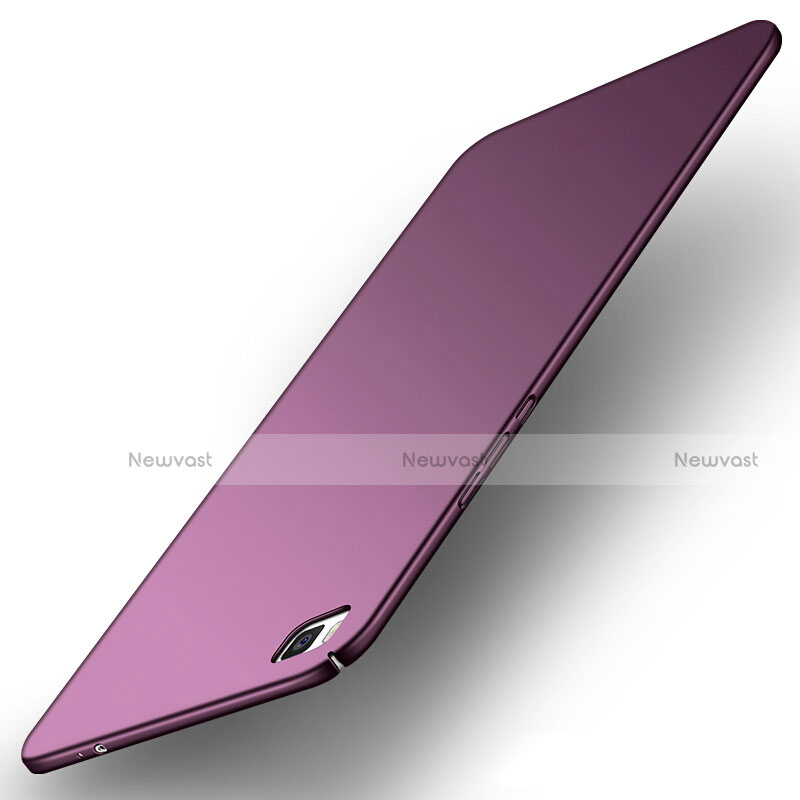 Hard Rigid Plastic Matte Finish Snap On Cover M03 for Huawei P8 Purple