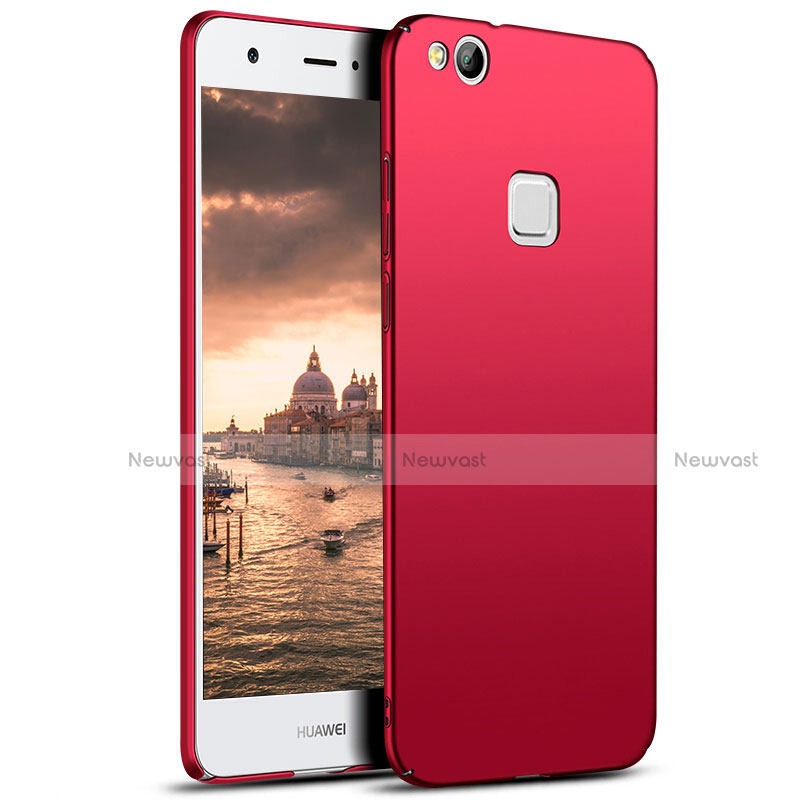 Hard Rigid Plastic Matte Finish Snap On Cover M04 for Huawei GR3 (2017) Red