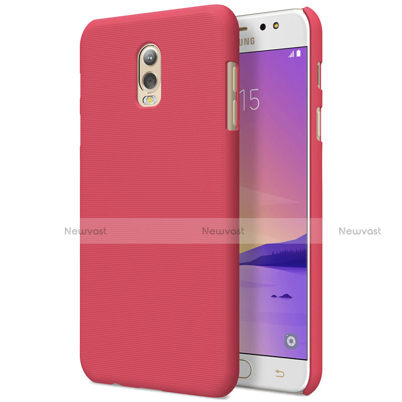 Hard Rigid Plastic Matte Finish Snap On Cover M04 for Samsung Galaxy J7 Plus Red