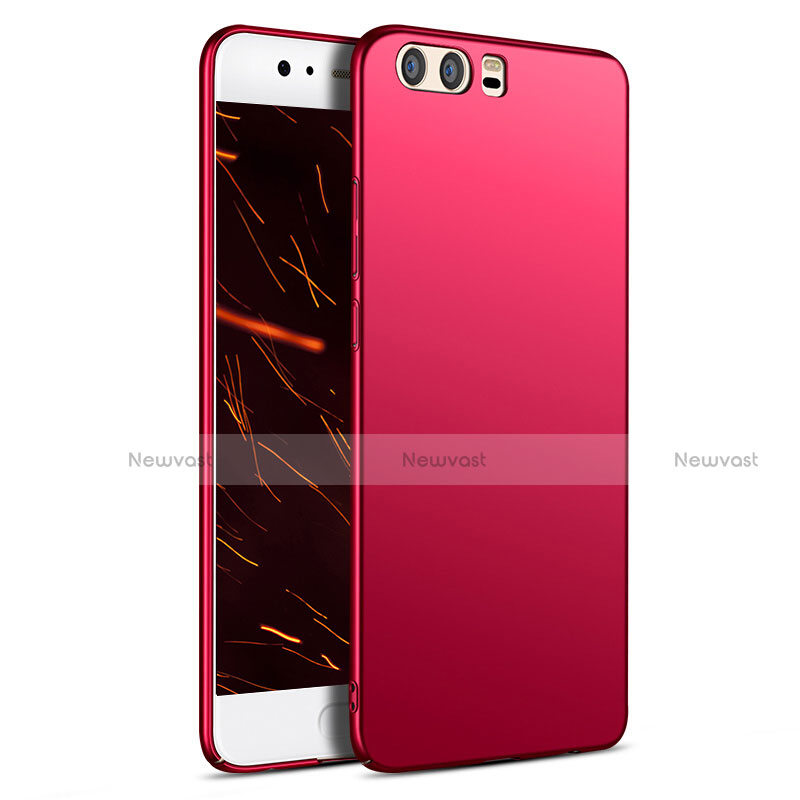 Hard Rigid Plastic Matte Finish Snap On Cover M05 for Huawei P10 Plus Red