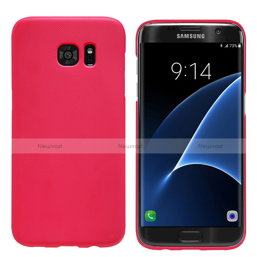 Hard Rigid Plastic Matte Finish Snap On Cover M10 for Samsung Galaxy S7 Edge G935F Red