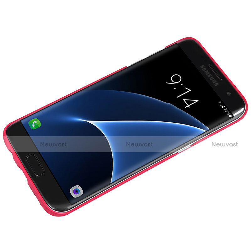 Hard Rigid Plastic Matte Finish Snap On Cover M10 for Samsung Galaxy S7 Edge G935F Red