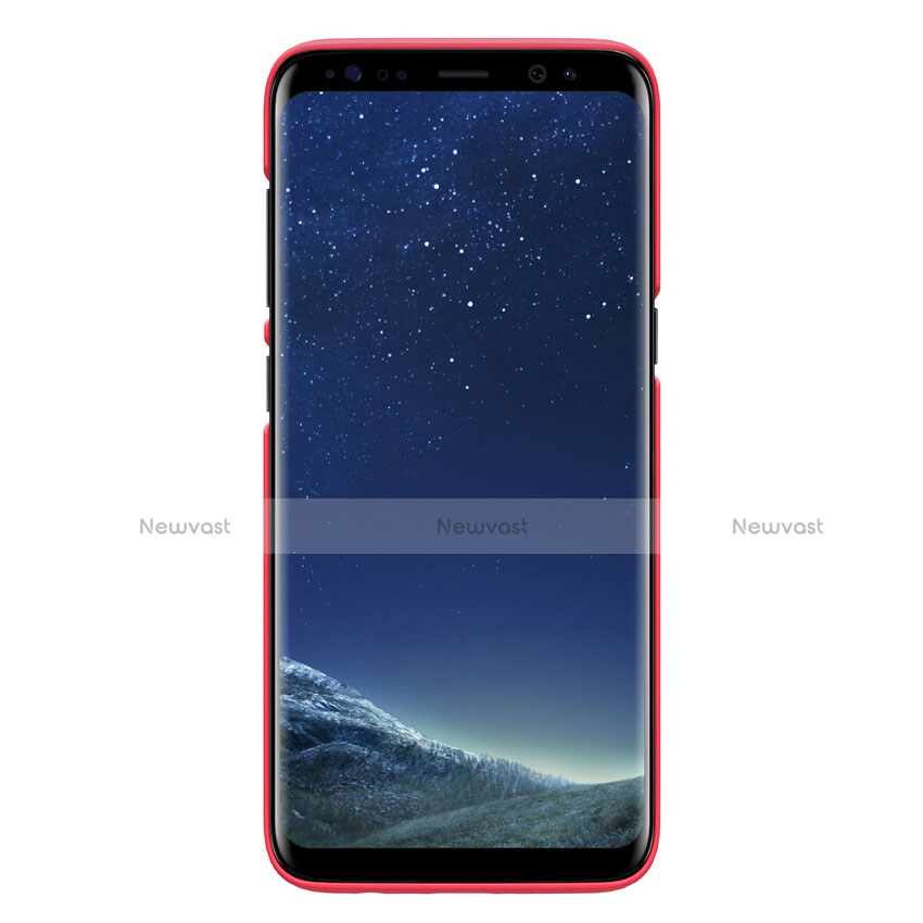 Hard Rigid Plastic Matte Finish Snap On Cover P01 for Samsung Galaxy S8 Red