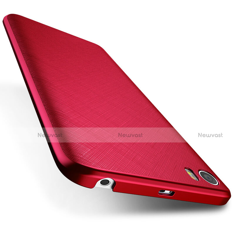 Hard Rigid Plastic Matte Finish Twill Case for Xiaomi Mi 5 Red