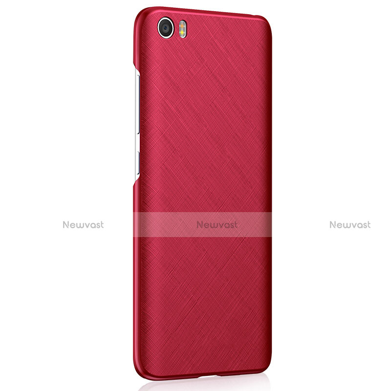 Hard Rigid Plastic Matte Finish Twill Case for Xiaomi Mi 5 Red