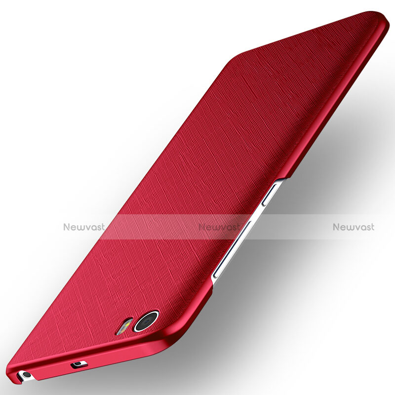 Hard Rigid Plastic Matte Finish Twill Case for Xiaomi Mi 5 Red