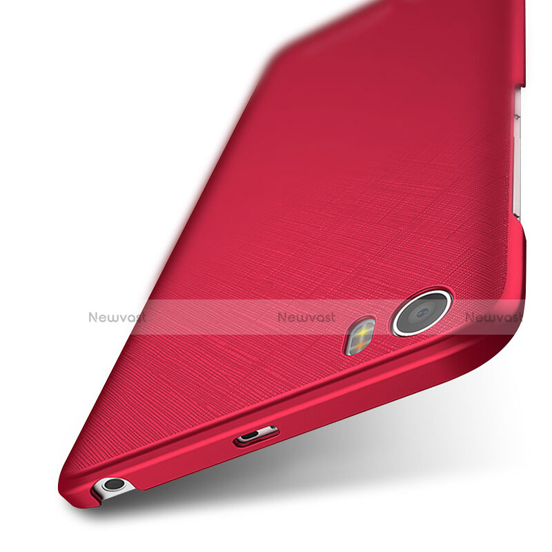 Hard Rigid Plastic Matte Finish Twill Case for Xiaomi Mi 5 Red