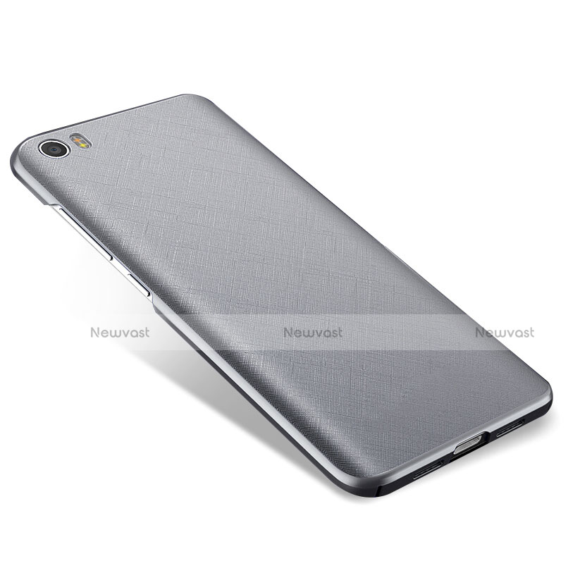 Hard Rigid Plastic Matte Finish Twill Cover for Xiaomi Mi 5 Silver