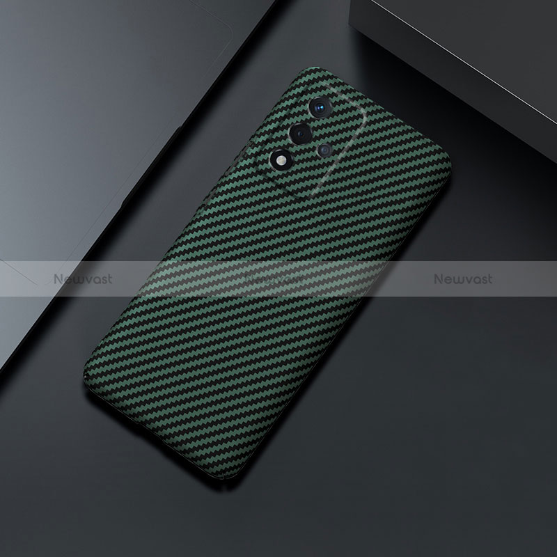 Hard Rigid Plastic Matte Finish Twill Snap On Case Cover for Oppo A93s 5G Green