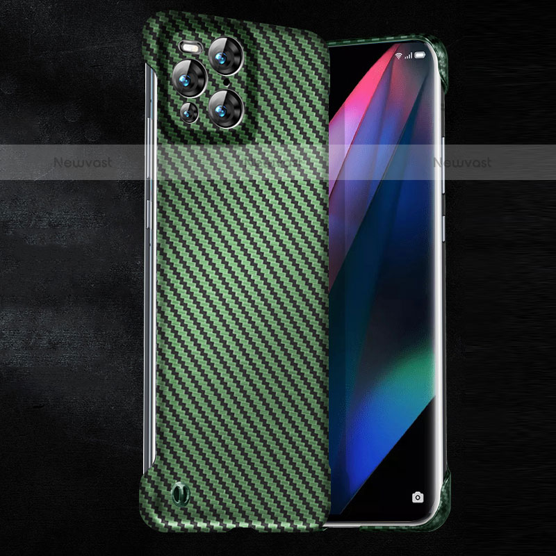 Hard Rigid Plastic Matte Finish Twill Snap On Case Cover for Oppo Find X3 Pro 5G Green