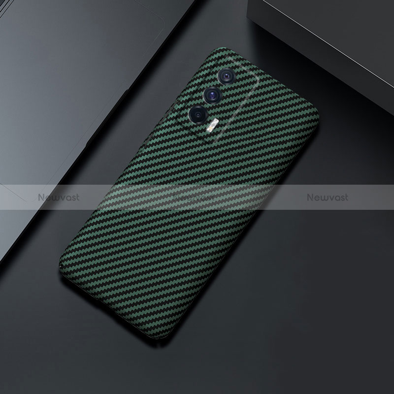 Hard Rigid Plastic Matte Finish Twill Snap On Case Cover for Vivo iQOO 7 India 5G Green