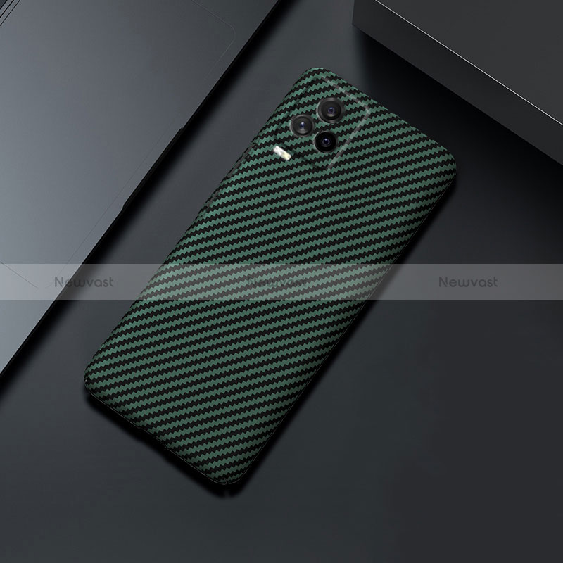 Hard Rigid Plastic Matte Finish Twill Snap On Case Cover for Vivo iQOO 7 Legend 5G Green