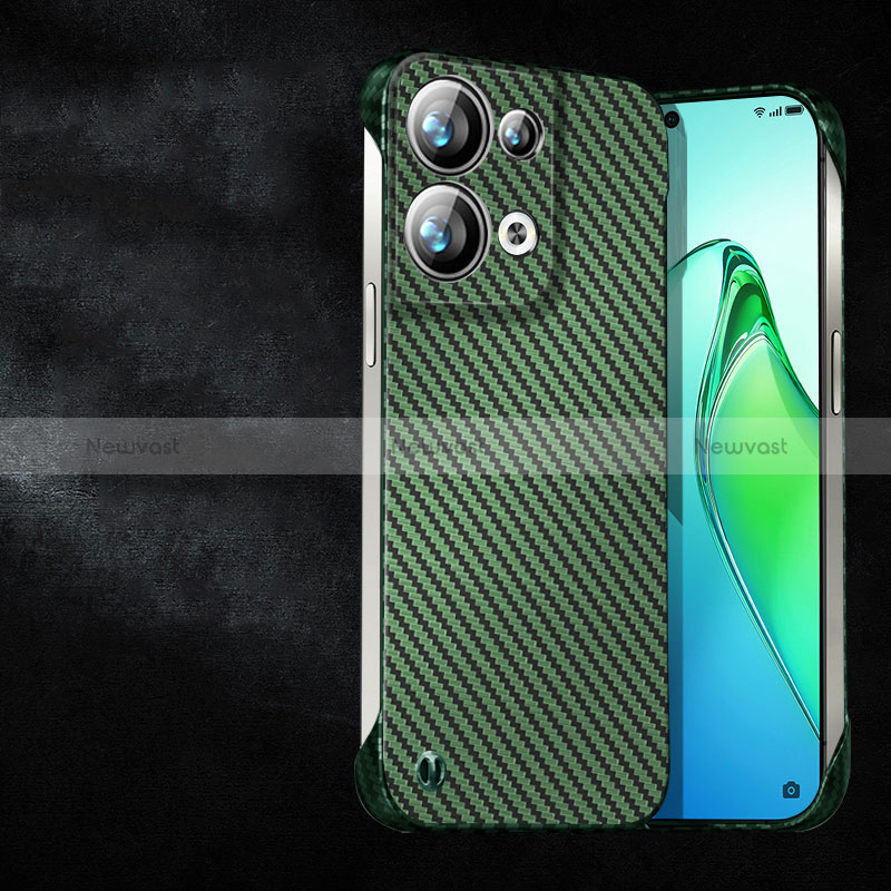 Hard Rigid Plastic Matte Finish Twill Snap On Case Cover T01 for Oppo Reno9 Pro 5G Green