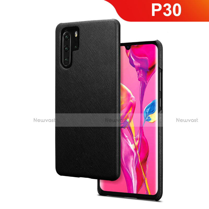 Hard Rigid Plastic Matte Finish Twill Snap On Case for Huawei P30 Pro New Edition Black