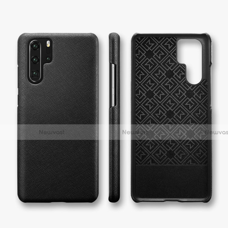 Hard Rigid Plastic Matte Finish Twill Snap On Case for Huawei P30 Pro New Edition Black