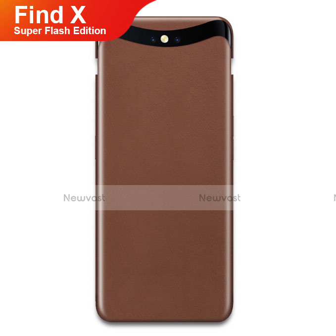 Hard Rigid Plastic Matte Finish Twill Snap On Case for Oppo Find X Super Flash Edition Brown