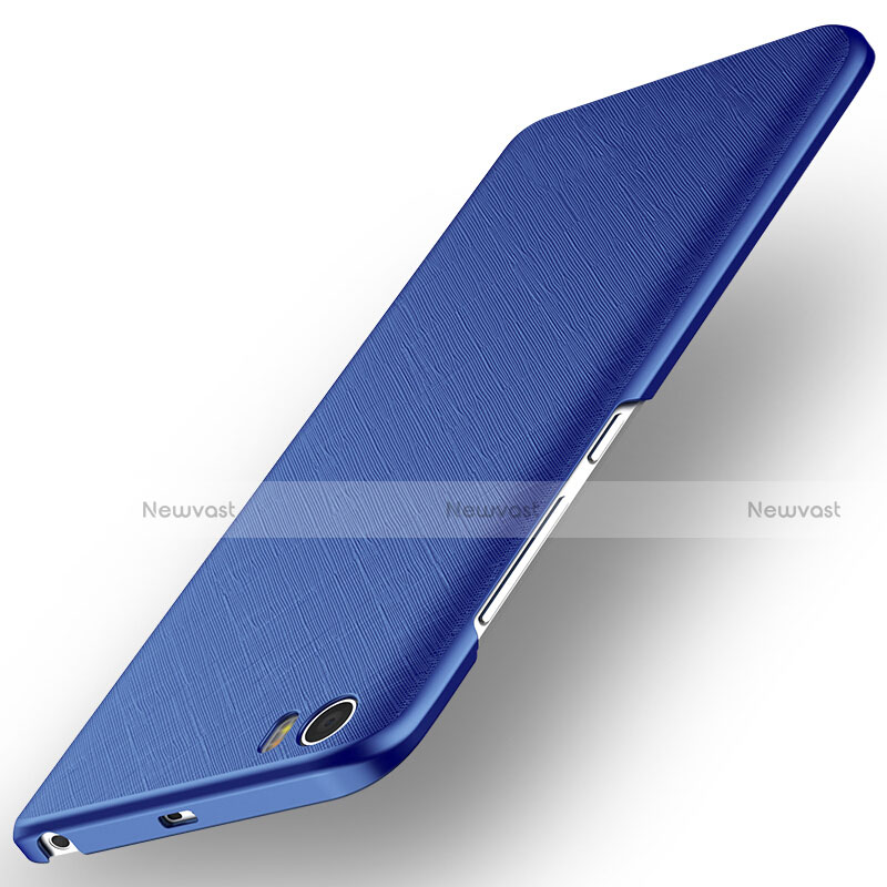 Hard Rigid Plastic Matte Finish Twill Snap On Case for Xiaomi Mi 5 Blue
