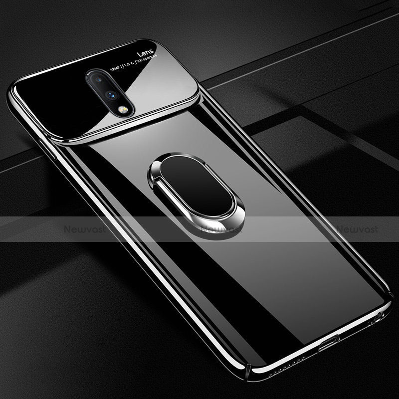 Hard Rigid Plastic Mirror Cover Case 360 Degrees Magnetic Finger Ring Stand for OnePlus 7