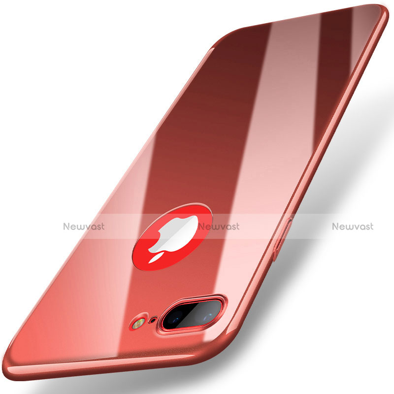 Hard Rigid Plastic Mirror Snap On Case for Apple iPhone 7 Plus Red