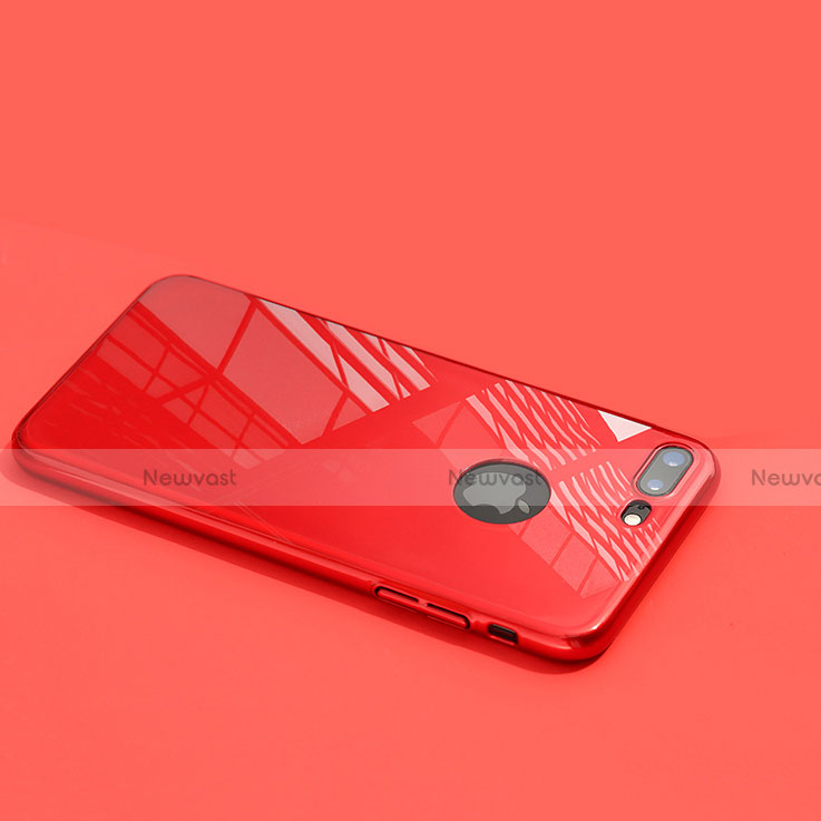 Hard Rigid Plastic Mirror Snap On Case for Apple iPhone 7 Plus Red