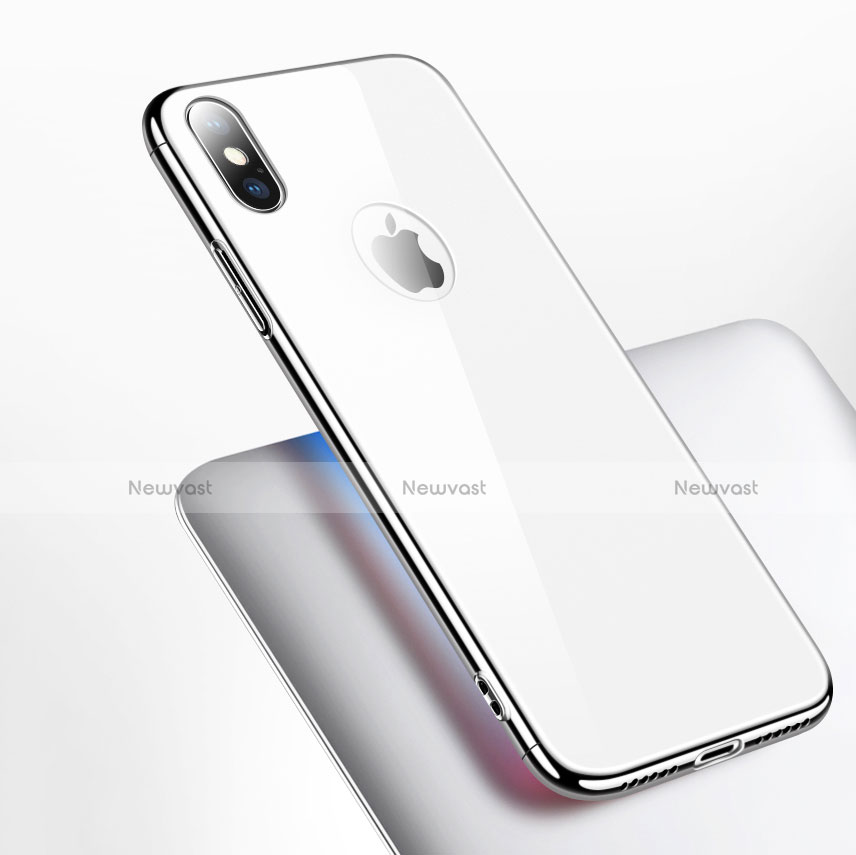 Hard Rigid Plastic Mirror Snap On Case for Apple iPhone X White