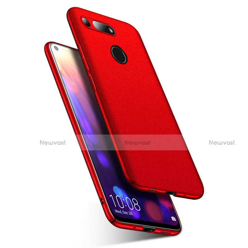 Hard Rigid Plastic Quicksand Cover Case for Huawei Honor V20 Red