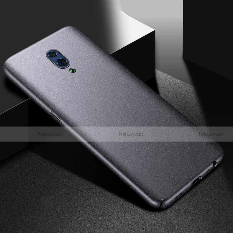 Hard Rigid Plastic Quicksand Cover Case for Oppo Reno Gray