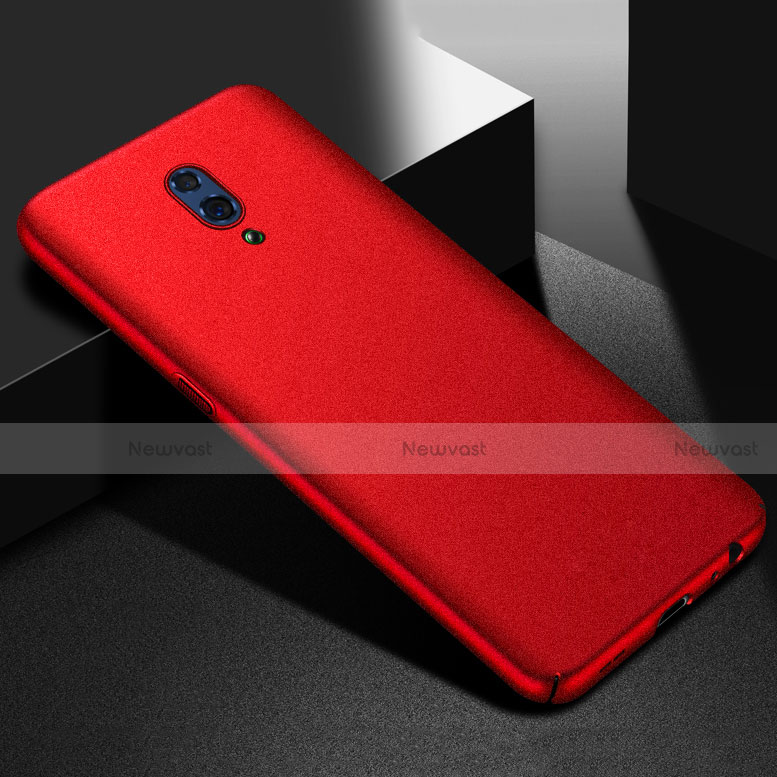 Hard Rigid Plastic Quicksand Cover Case for Oppo Reno Red