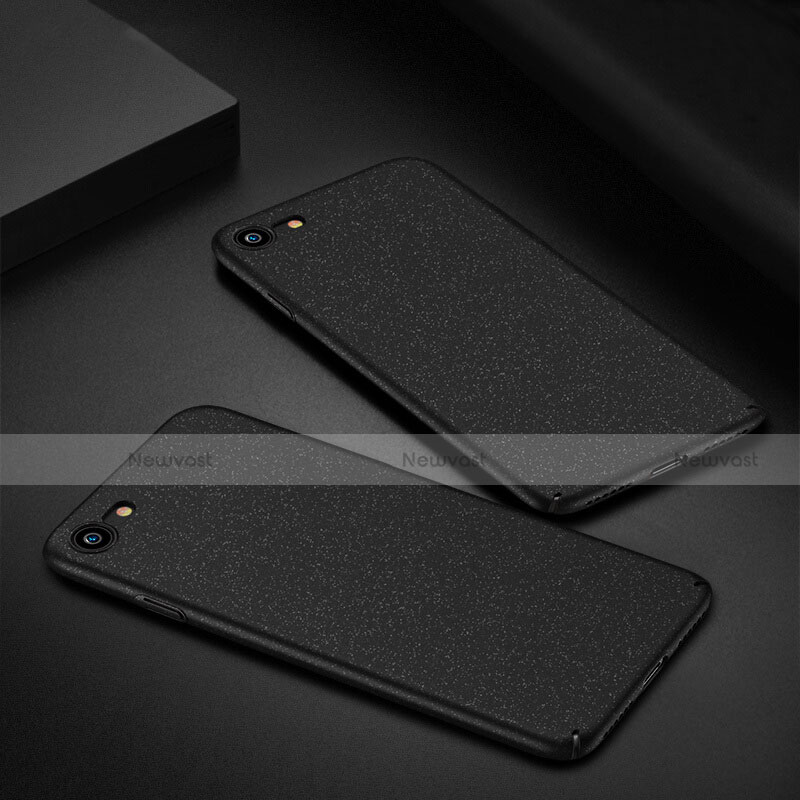 Hard Rigid Plastic Quicksand Cover for Apple iPhone 7 Black