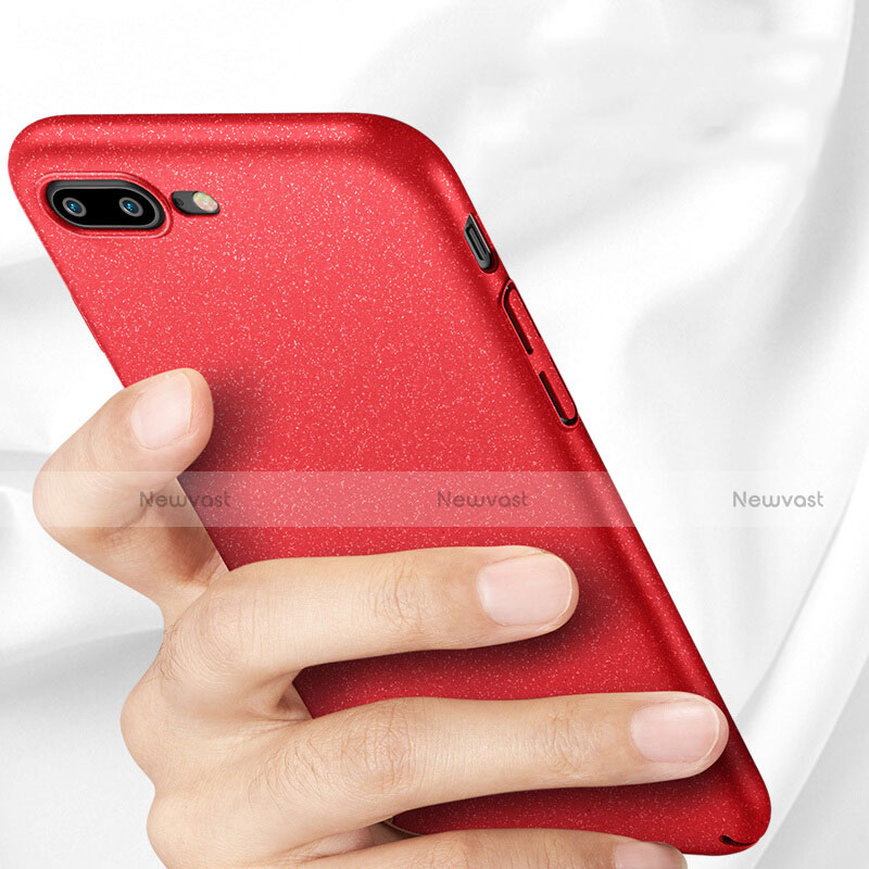 Hard Rigid Plastic Quicksand Cover for Apple iPhone 7 Plus Red