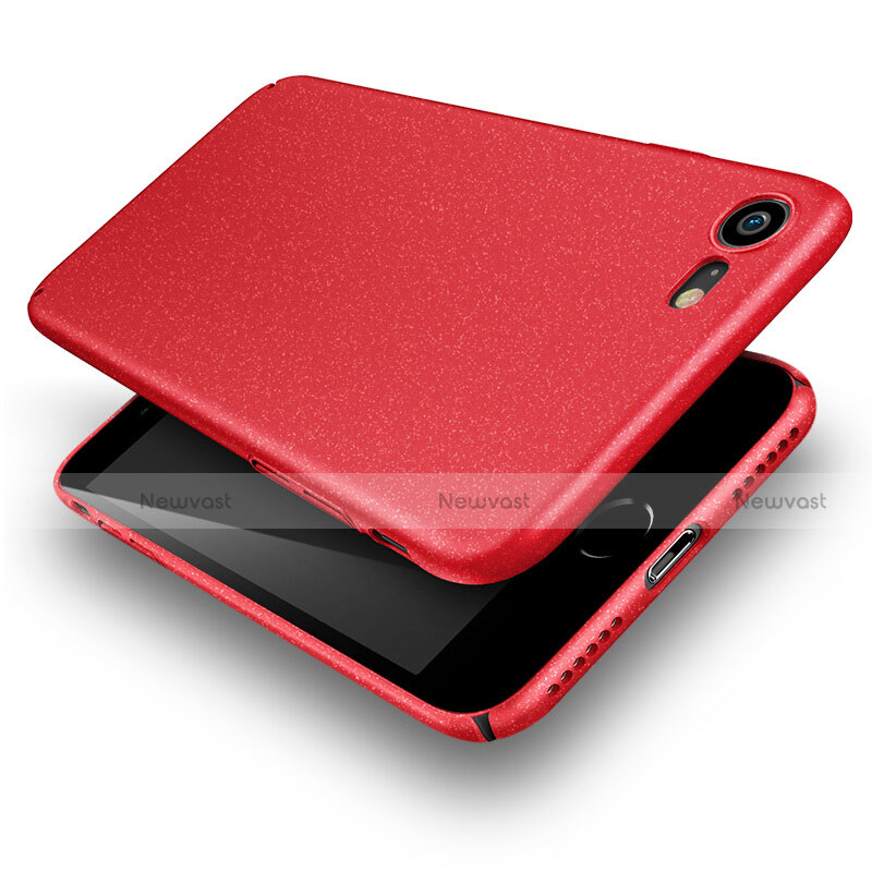 Hard Rigid Plastic Quicksand Cover for Apple iPhone 7 Red