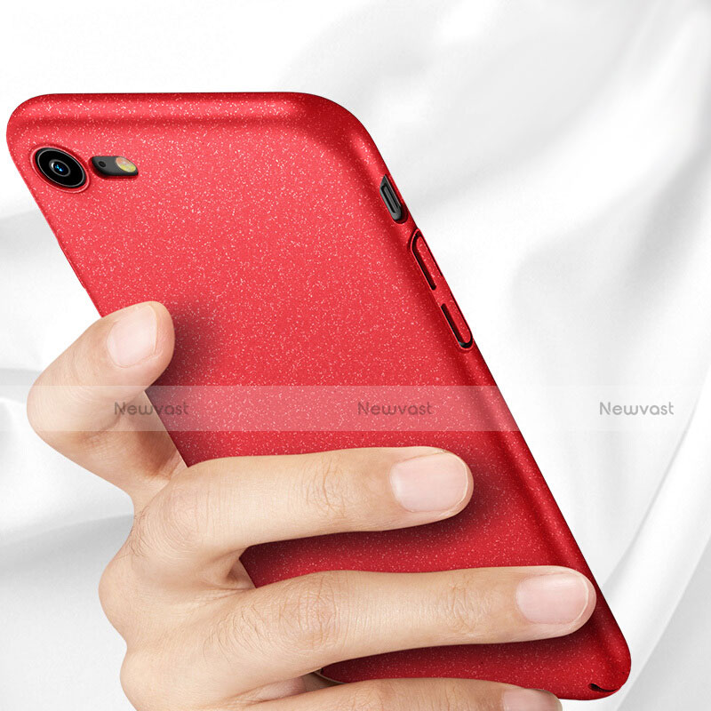 Hard Rigid Plastic Quicksand Cover for Apple iPhone 7 Red