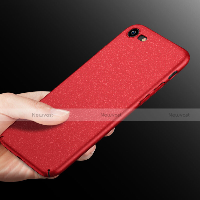 Hard Rigid Plastic Quicksand Cover for Apple iPhone 7 Red