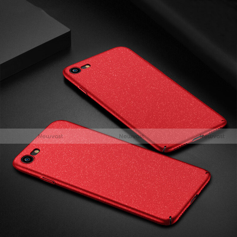 Hard Rigid Plastic Quicksand Cover for Apple iPhone 7 Red