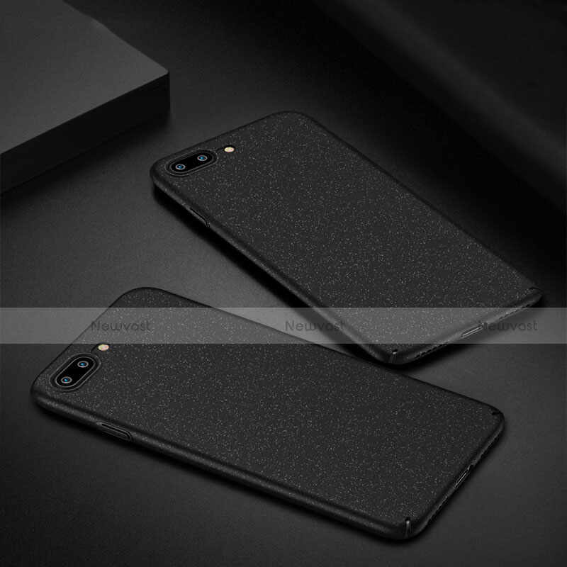 Hard Rigid Plastic Quicksand Cover for Apple iPhone 8 Plus Black