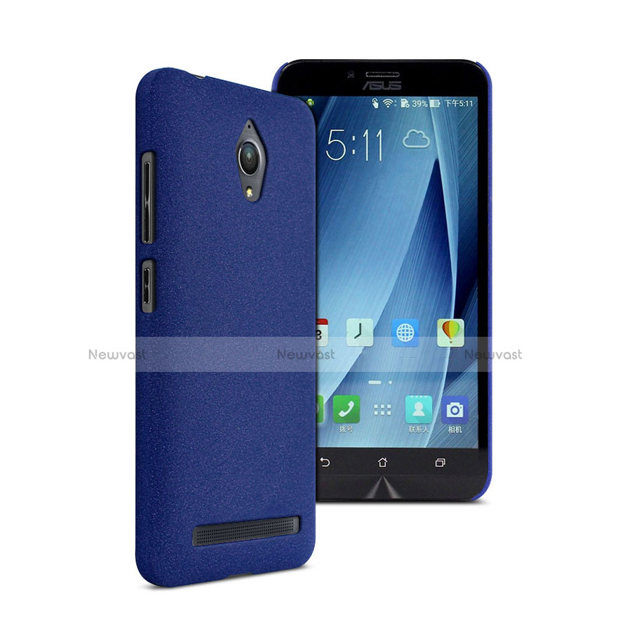 Hard Rigid Plastic Quicksand Cover for Asus Zenfone Go ZC500TG Blue