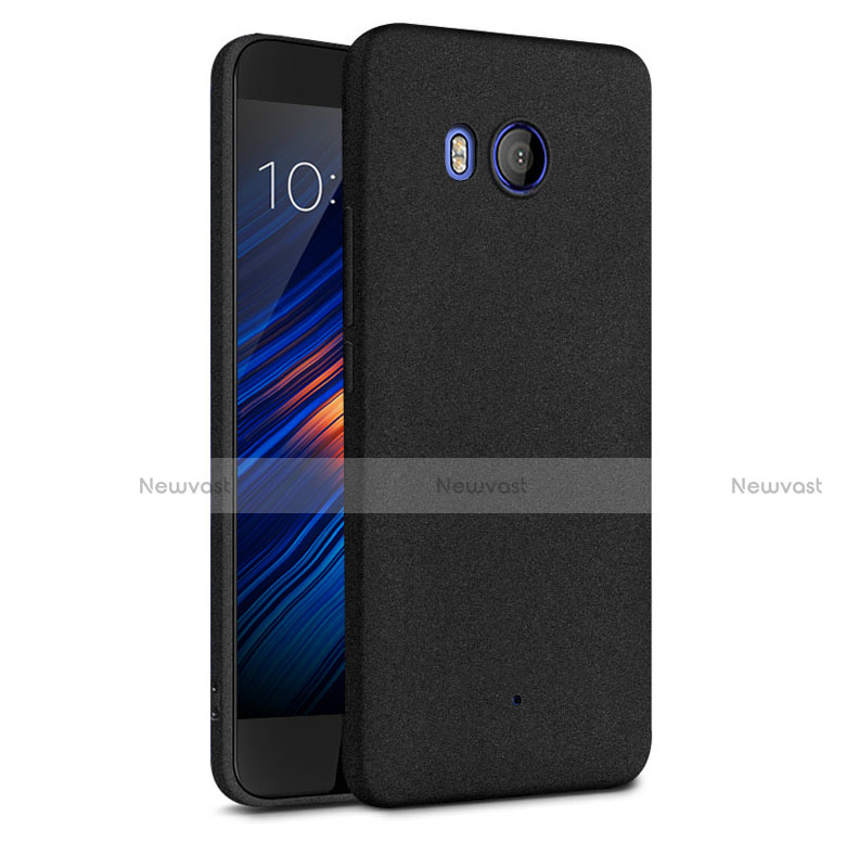 Hard Rigid Plastic Quicksand Cover for HTC U11 Black