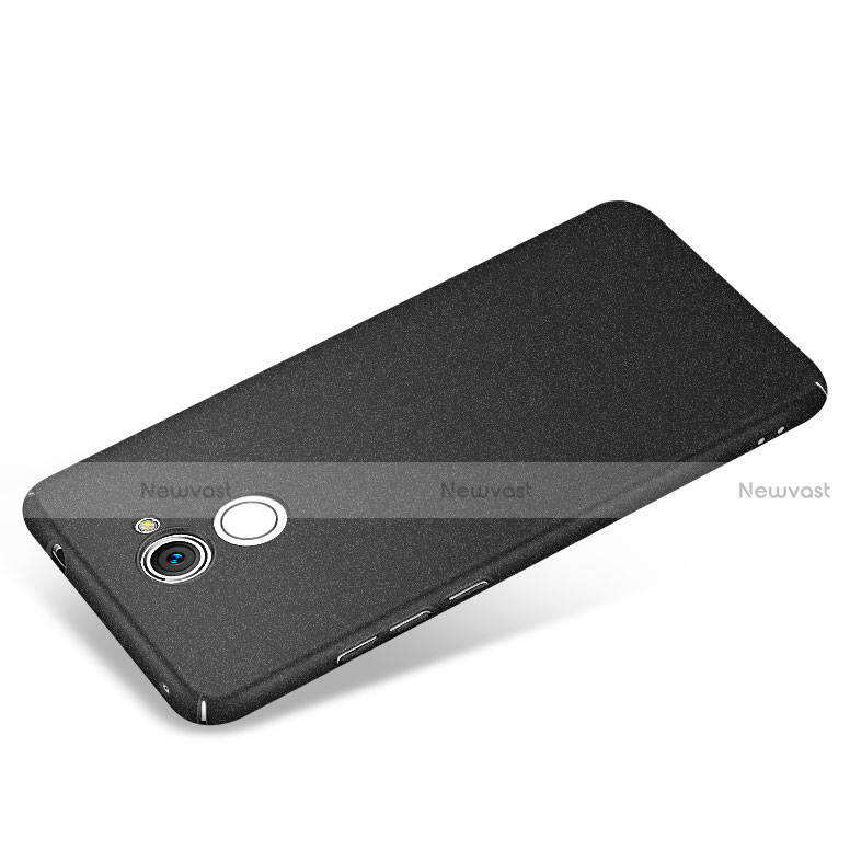 Hard Rigid Plastic Quicksand Cover for Huawei Enjoy 7 Plus Black