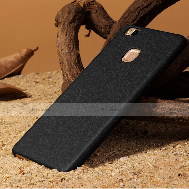 Hard Rigid Plastic Quicksand Cover for Huawei G9 Lite Black