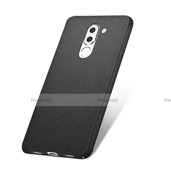 Hard Rigid Plastic Quicksand Cover for Huawei Honor 6X Black